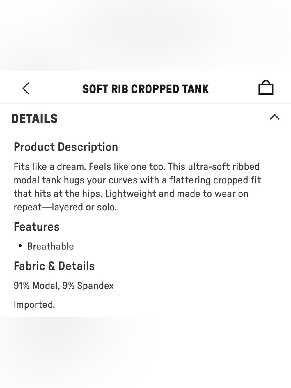 Yitty Soft Rib Cropped Tank in Dark Raisin, Size XL - Picture 4 of 4
